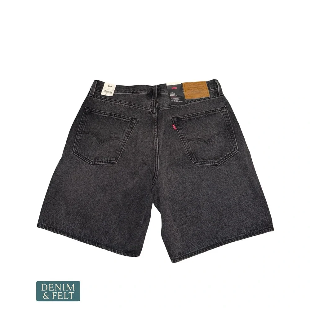 NEW Levis 468 Stay Loose Denim Shorts Black We Got Motion Baggy 9O's Mens 34